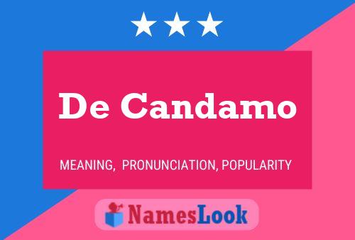 De Candamo Name Poster