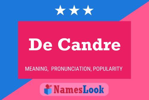 De Candre Name Poster