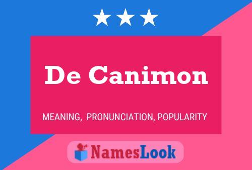 De Canimon Name Poster