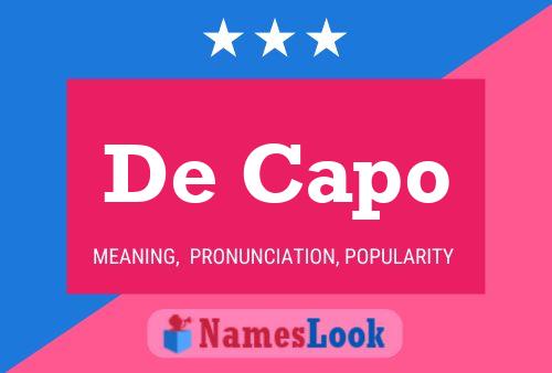 De Capo Name Poster