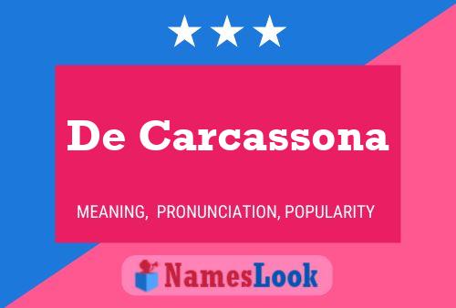 De Carcassona Name Poster