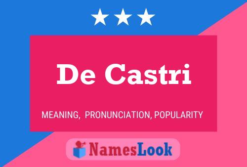 De Castri Name Poster