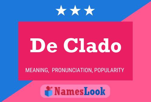 De Clado Name Poster