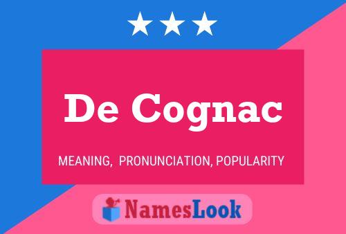 De Cognac Name Poster