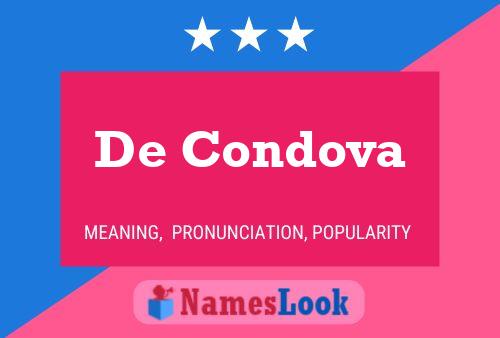 De Condova Name Poster