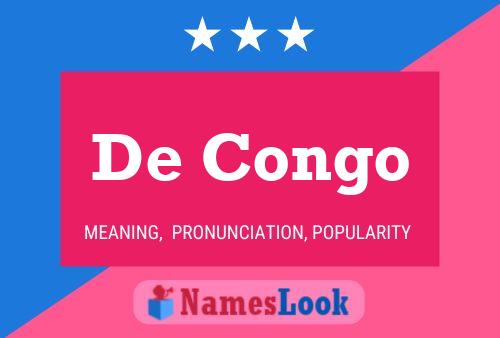 De Congo Name Poster