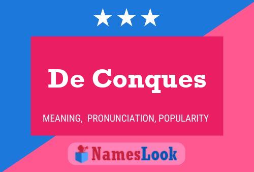 De Conques Name Poster