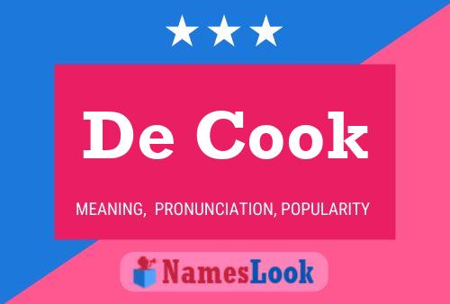 De Cook Name Poster