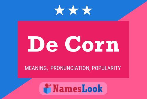 De Corn Name Poster