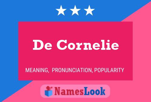 De Cornelie Name Poster