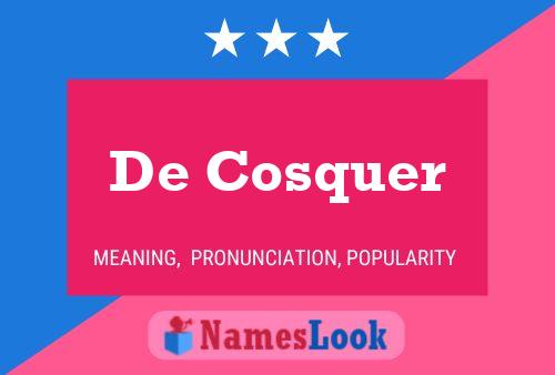 De Cosquer Name Poster