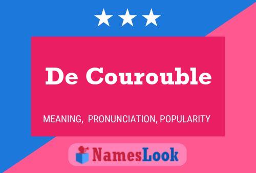 De Courouble Name Poster