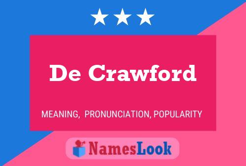 De Crawford Name Poster