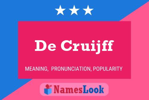 De Cruijff Name Poster