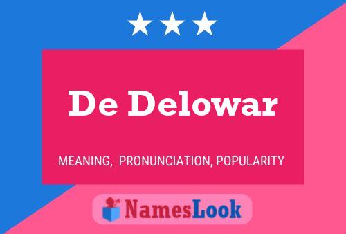 De Delowar Name Poster