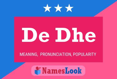 De Dhe Name Poster