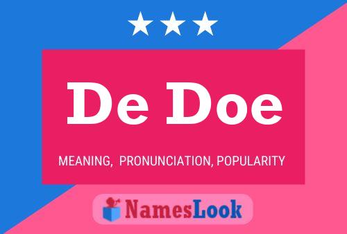 De Doe Name Poster