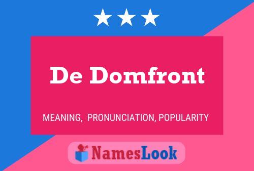 De Domfront Name Poster