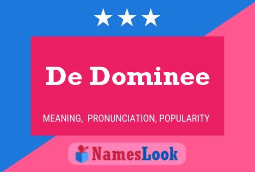 De Dominee Name Poster