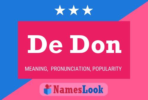 De Don Name Poster