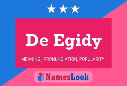 De Egidy Name Poster