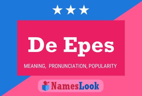 De Epes Name Poster