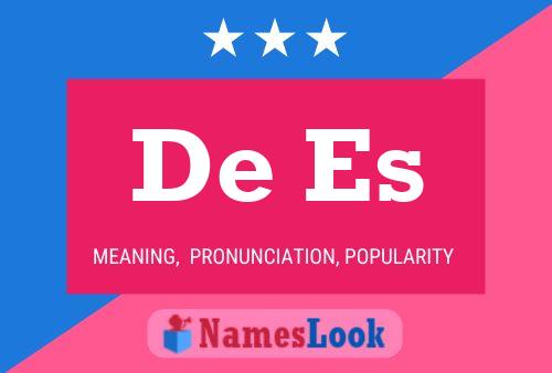 De Es Name Poster