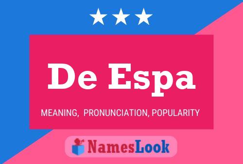 De Espa Name Poster