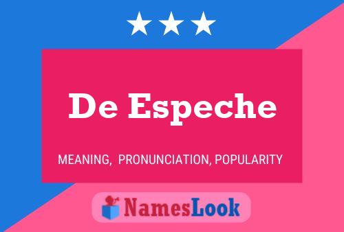 De Espeche Name Poster