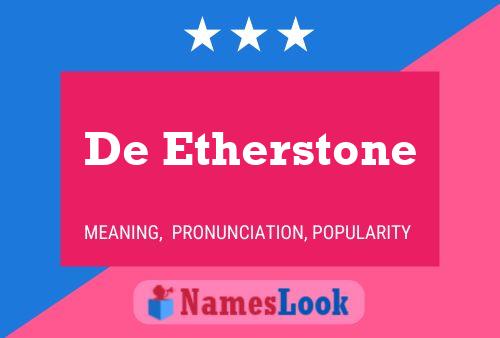 De Etherstone Name Poster