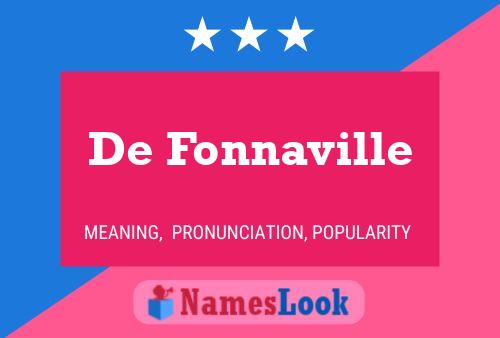 De Fonnaville Name Poster