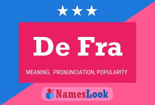 De Fra Name Poster