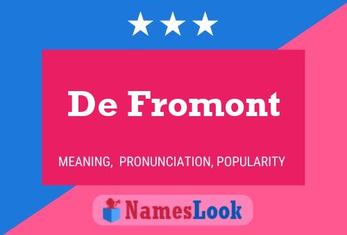 De Fromont Name Poster