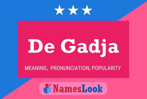 De Gadja Name Poster