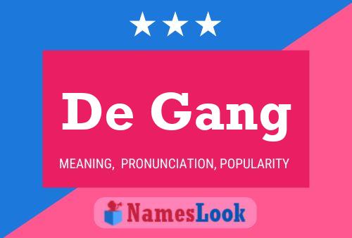 De Gang Name Poster