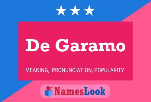 De Garamo Name Poster