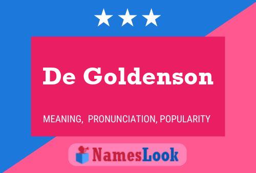 De Goldenson Name Poster