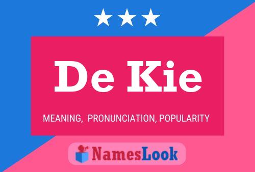 De Kie Name Poster