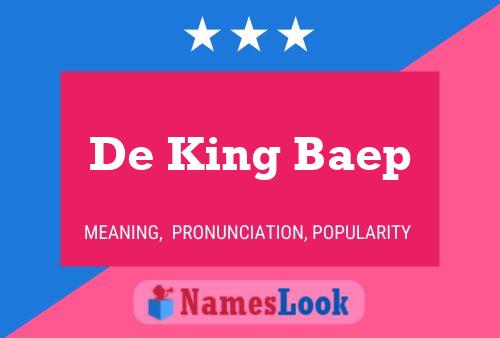 De King Baep Name Poster