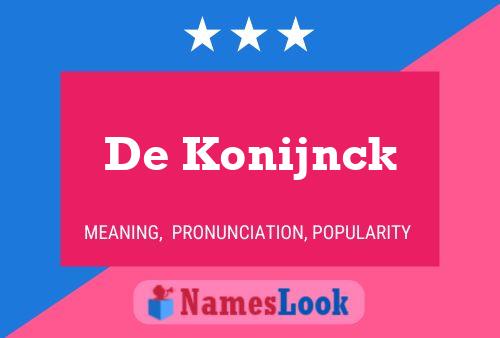 De Konijnck Name Poster