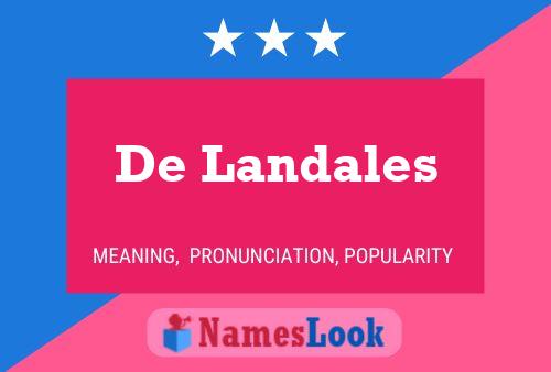 De Landales Name Poster