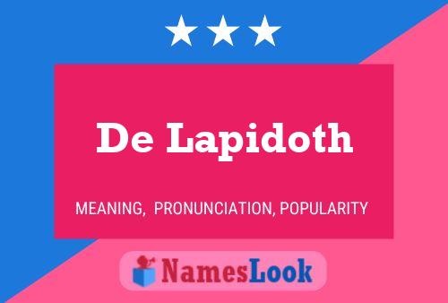 De Lapidoth Name Poster