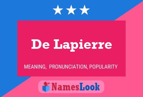 De Lapierre Name Poster