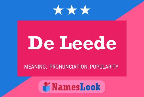 De Leede Name Poster