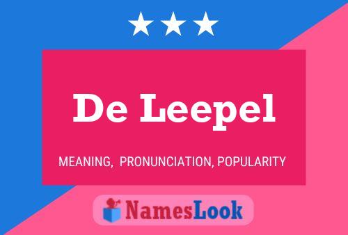 De Leepel Name Poster