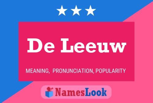 De Leeuw Name Poster