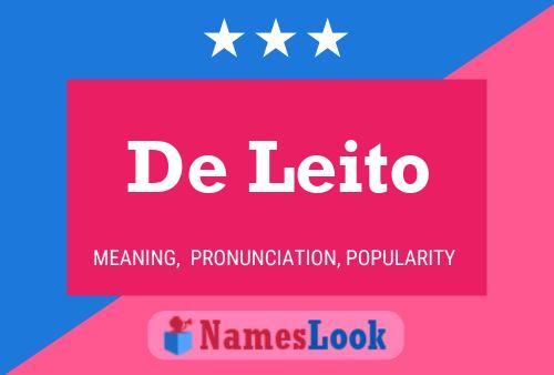 De Leito Name Poster