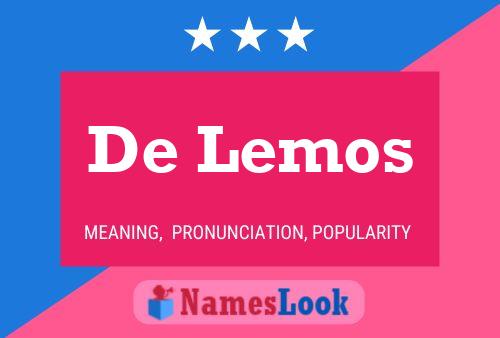 De Lemos Name Poster