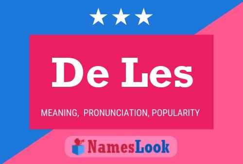 De Les Name Poster