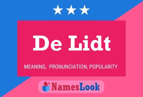 De Lidt Name Poster